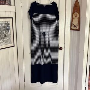 Striped navy and white maxi dress!